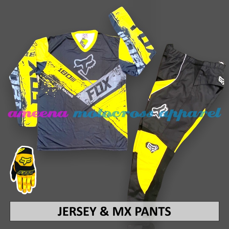 Jerseyset - Jersey set Trail - Jersey &amp; Celana Motocross - Jersey Trabas - Jersey Stelan MX Cross - Satu Set Jersey &amp; Celana - Jersey Lokal - Celana Cordura -  FOCT1915-F47