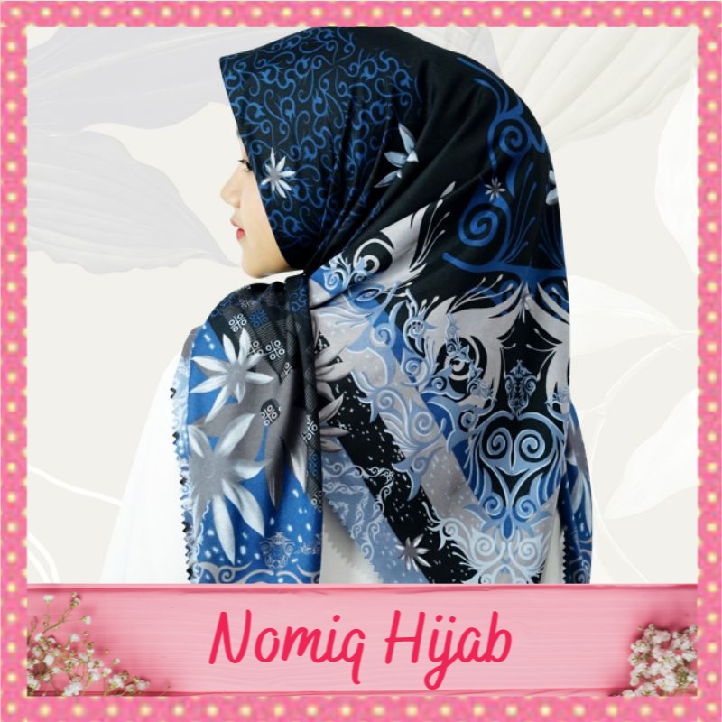 JILBAB SEGI EMPAT DEENAY KW HIJAB MOTIF GUCI PUTIH