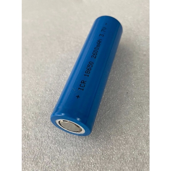 Baterai Cas 18650 Real 2600 mAh Flat Top 3.7 Volt Baterei Senter Police Battery Batrei Batre Charger