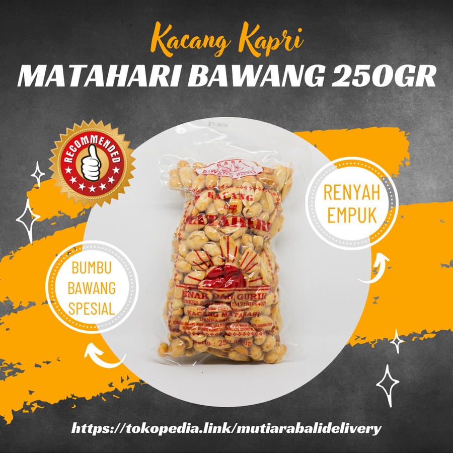 

Kacang Bali cap Matahari 250gr (Bawang)