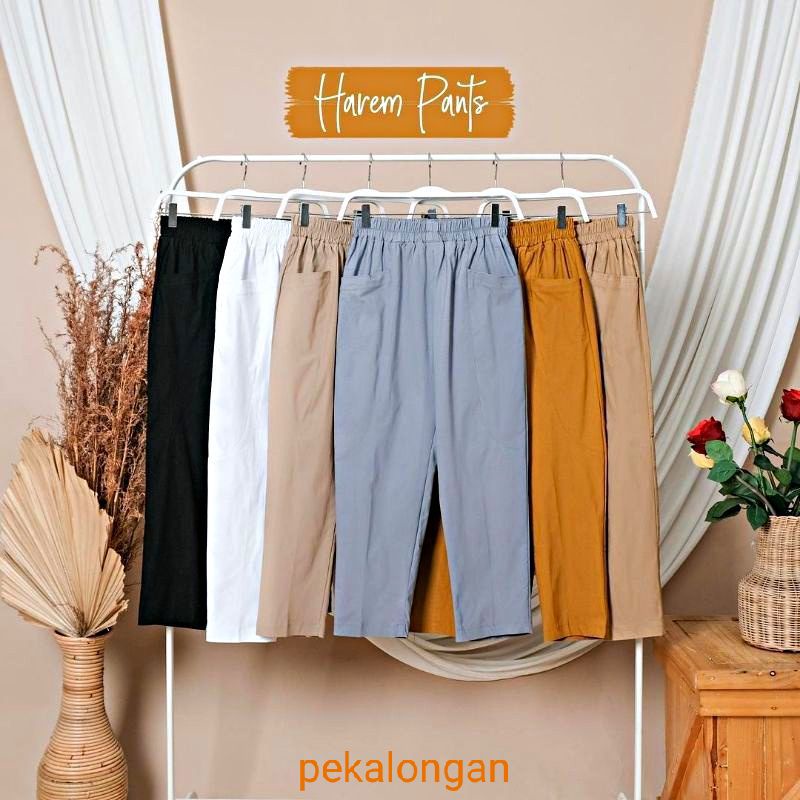 Celana Kulot crop 7/9 linen wanita Korea Bisa COD grosir baju murah wanita kekinian