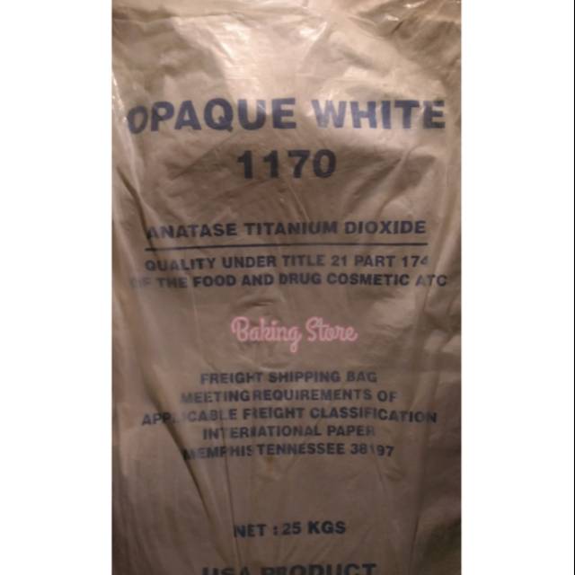 Pemutih Makanan - Opaque White Titanium Dioxide Food Grade   100gr