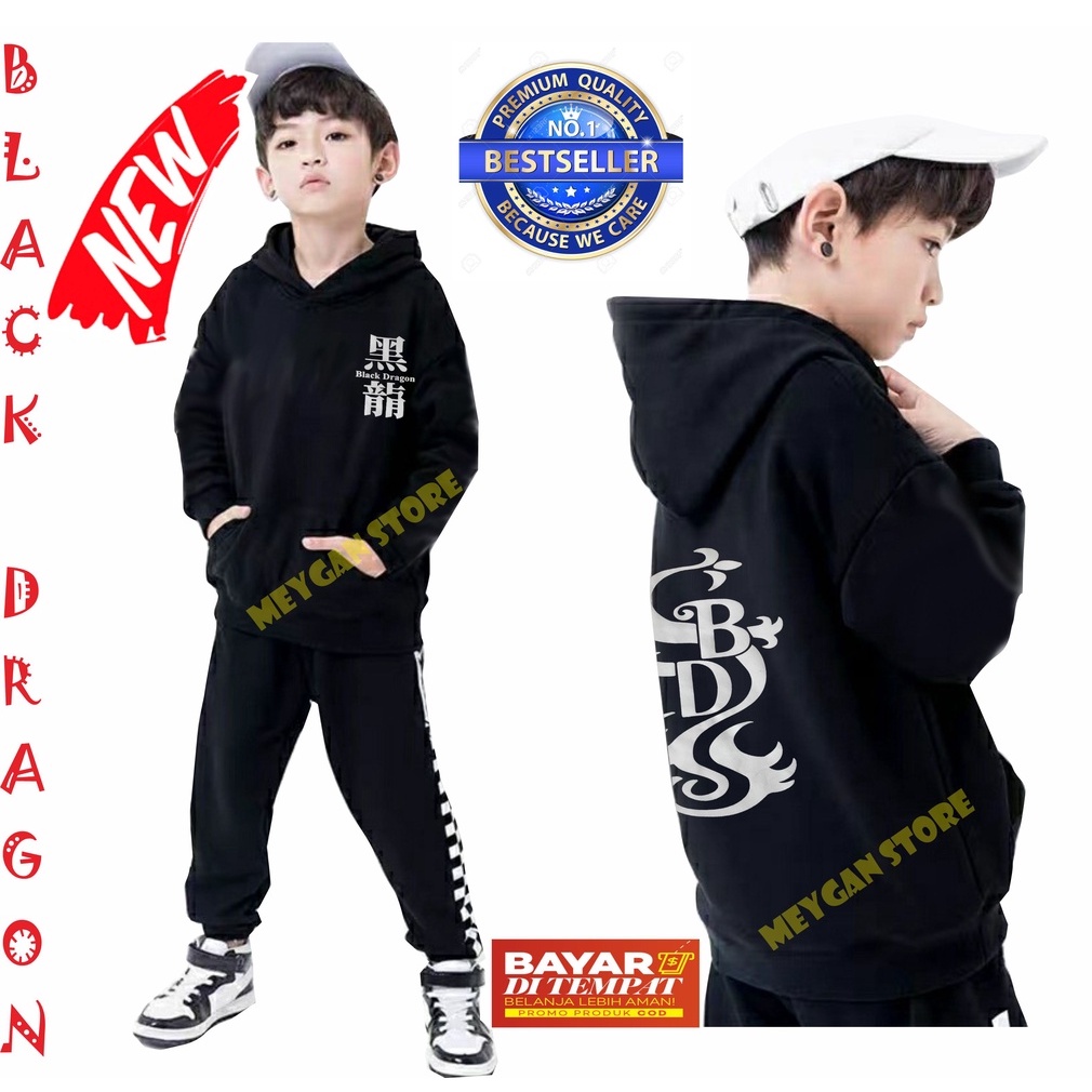 Sweater Black Dragon Anak Tokyo Revengers Bahan Tebal BAYAR DITEMPAT