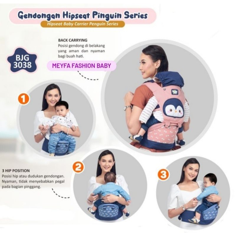 Gendongan Bayi 7 In 1 / Hipseat Bayi / Gendongan Depan / Gendongan Belakang