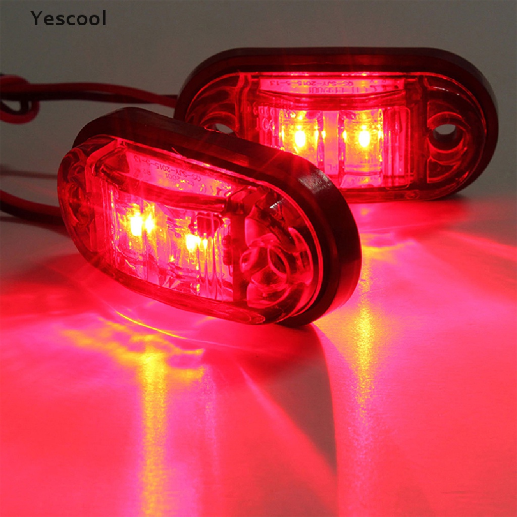 Yes Lampu Peringatan Samping LED 12V 24V Bentuk Oval Untuk Truk