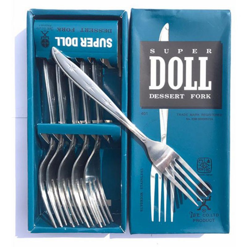 6pcs sendok makan super doll ORIGINAL TEBAL isi 6pcs / sendok stainless super doll / sendok dan garpu makan stainless super doll / sendok teh tebal super doll / garpu kue tebal super doll isi 6pcs