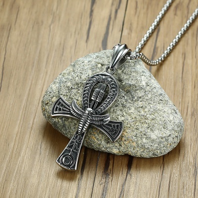 Exotic Egyptian Life Cross Pendant Eternal Life Symbol Stainless Steel Anka Egyptian Style