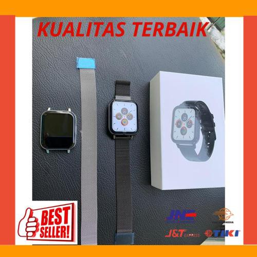 New DTX smartwatch 1,78 inch Full touch screen bisa telfon - silver steel