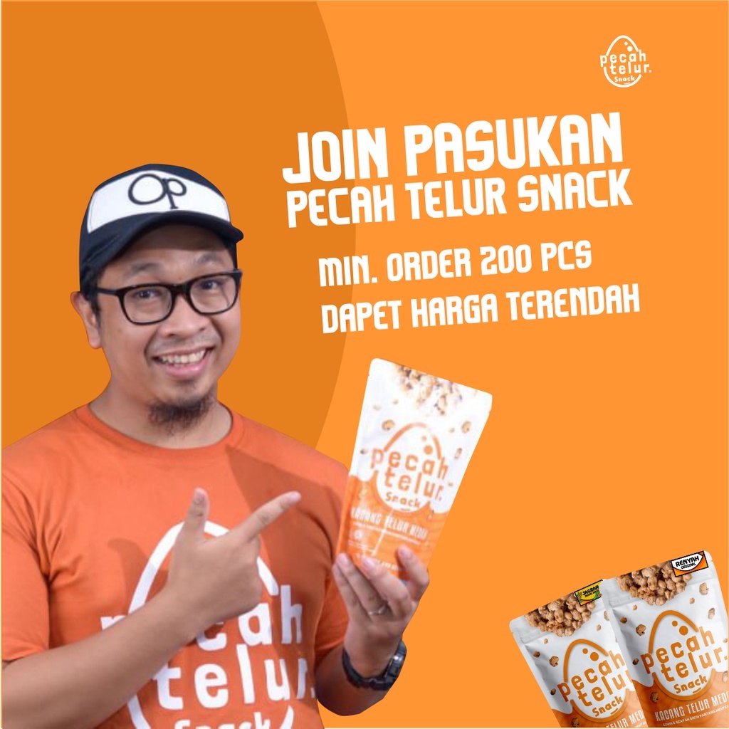 

Pecah Telur Snack I Paket pasukan I 200 PCS I Kacang Telur Medan I Kacang