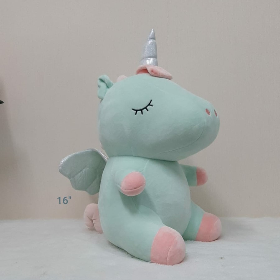 Boneka soft unicorn bahan sangat lembut kuda sayap unicorn souvenir animal kado pony sayap