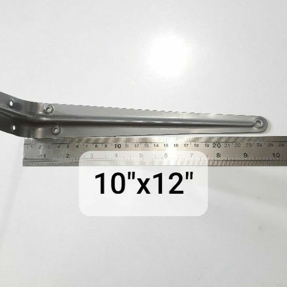 Siku rak L 10&quot;x 12&quot; Abu-abu / Shelf Bracket Besi Harga Per Pcs (A156)