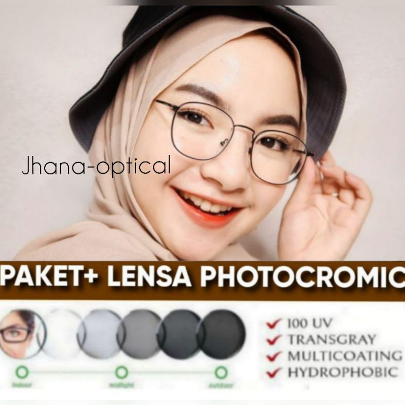 Kacamata minus photocromic anti radiasi  model terbaru Kacamata 8261