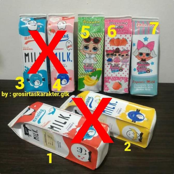 

Tempat Pensil Bentuk Kotak Susu Milk Kotak Pensil Pencil Case Sekolah
