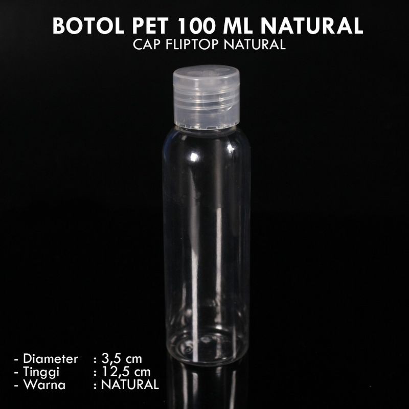 Botol Fliptop 100ml / Botol 100ml Fliptop Botol Plastik