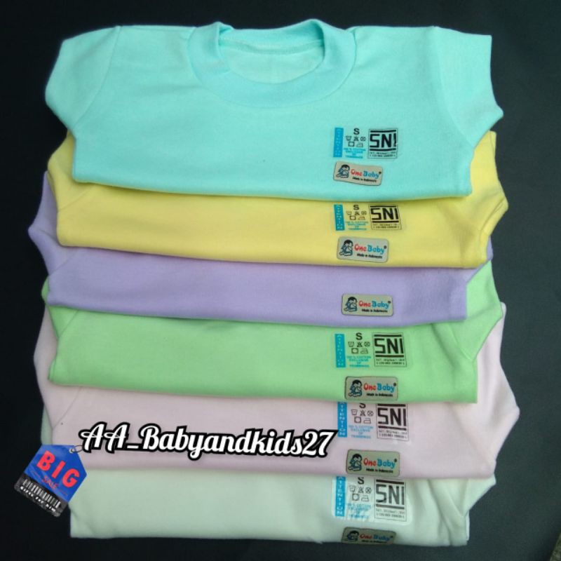 3PC KAOS OBLONG BAYI ONE BABY POLOS-OBLONG BAYI POLOS ONE BABY-KAOS BAYI ONE BABY POLOS