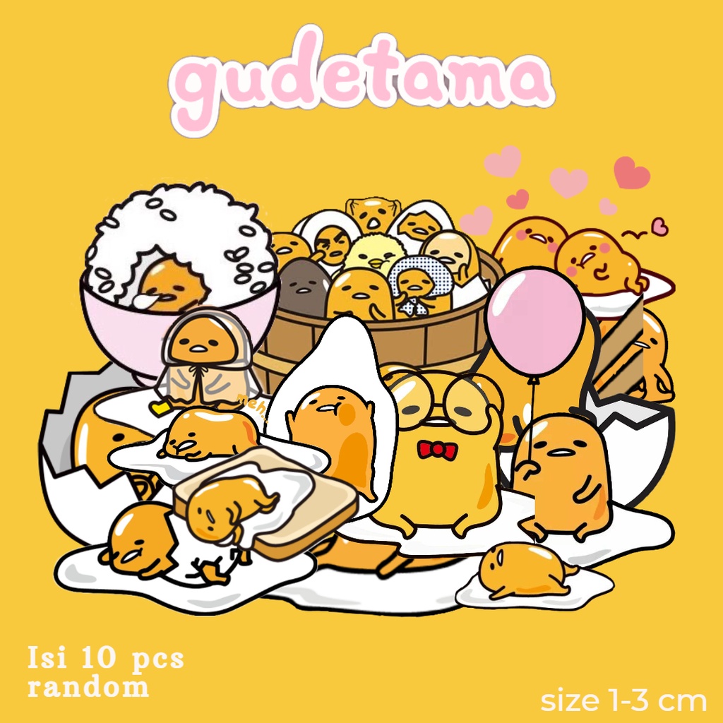 

10 Pcs Stiker Gudetama Cute/ Stiker Scrapbook