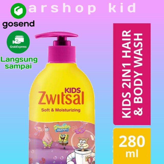 zwitsal baby 2 in 1 280ml / zwitsal sabun dan shampo anak