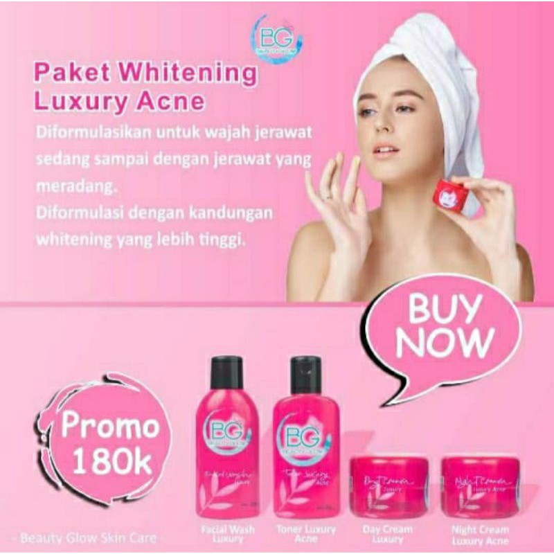 Paket Whitening luxury Acne BG BEAUTY GLOW SKIN CARE