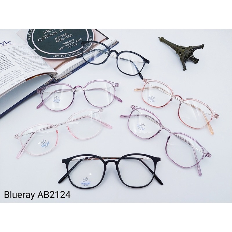 Promo Frame 2124 Kacamata Kualitas Optik Lensa Anti Blueray Bahan Plastik Flexibel TR90 unisex Cewek