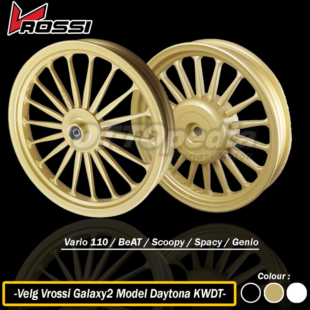 VRossi Velg Venom Galaxy2 Ring 14 Model Daytona KWDT Honda Vario 110 Beat karbu Beat Street Scoopy F