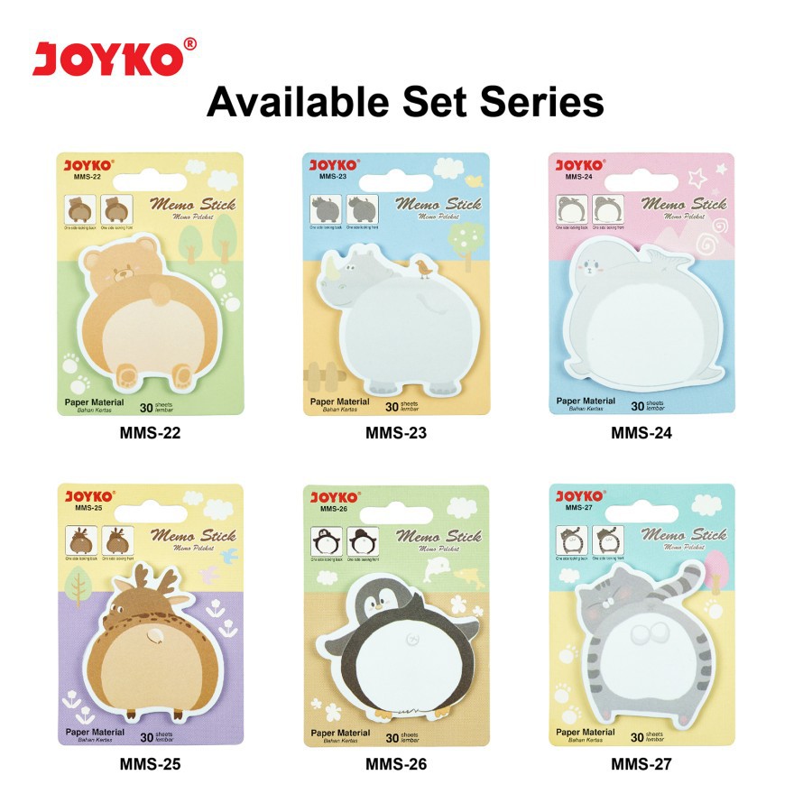 

Memo Stick Animal / Sticky Notes Kertas Memo Tempel Motif Binatang JOYKO