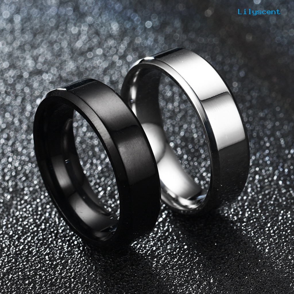 Ls Cincin Pria Bahan Stainless Steel Anti Karat Untuk Pertunangan