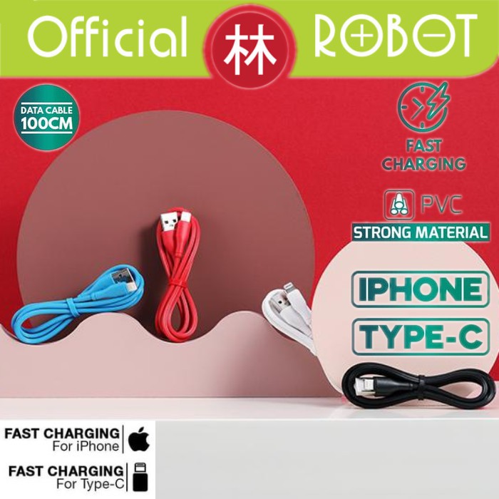 Robot RT-TL100 Data Cable 2.4A Type-C &amp; Lightning