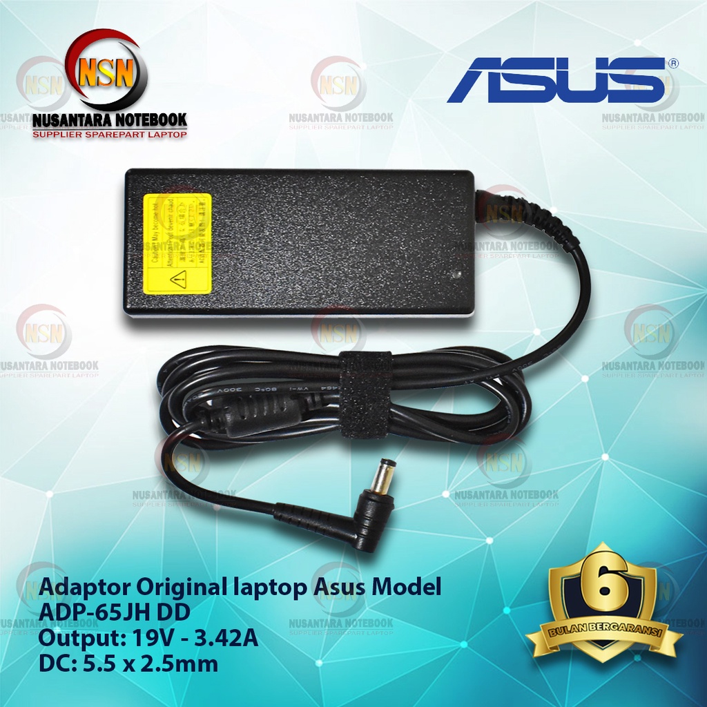 Adaptor Charger Asus ADP-65JH DB Original 19V-3.42A 65Watt DC 5.5X2.5 ( with LED )