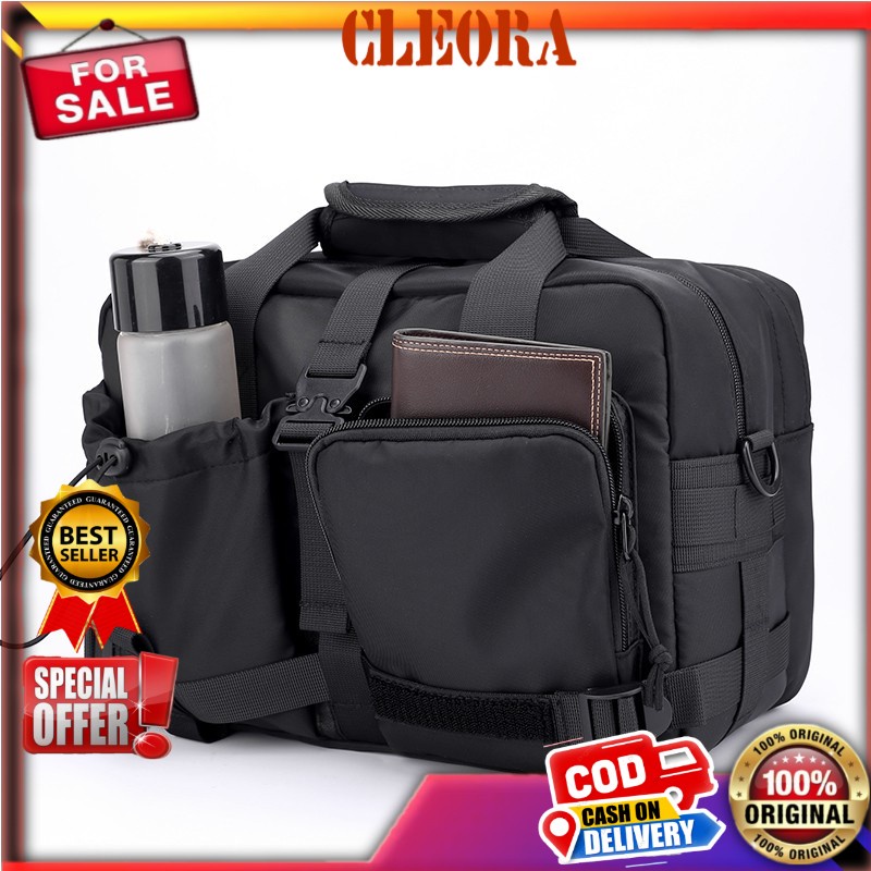 Tas Selempang Pria HAOSHUAI Original Waistbag Pria Waterproof Kekinian Import Ori  Branded Keren  Tr