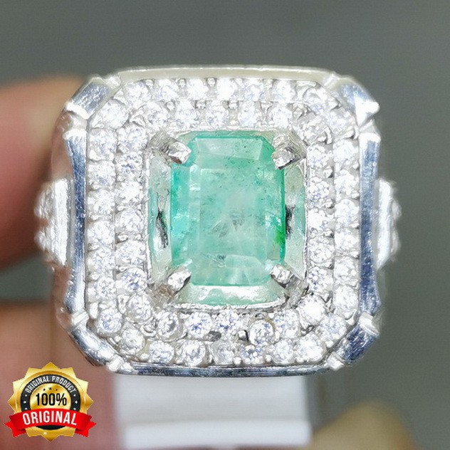 Batu CINCIN Akik HIJAU ZAMRUD Emerald Beryl Colombia