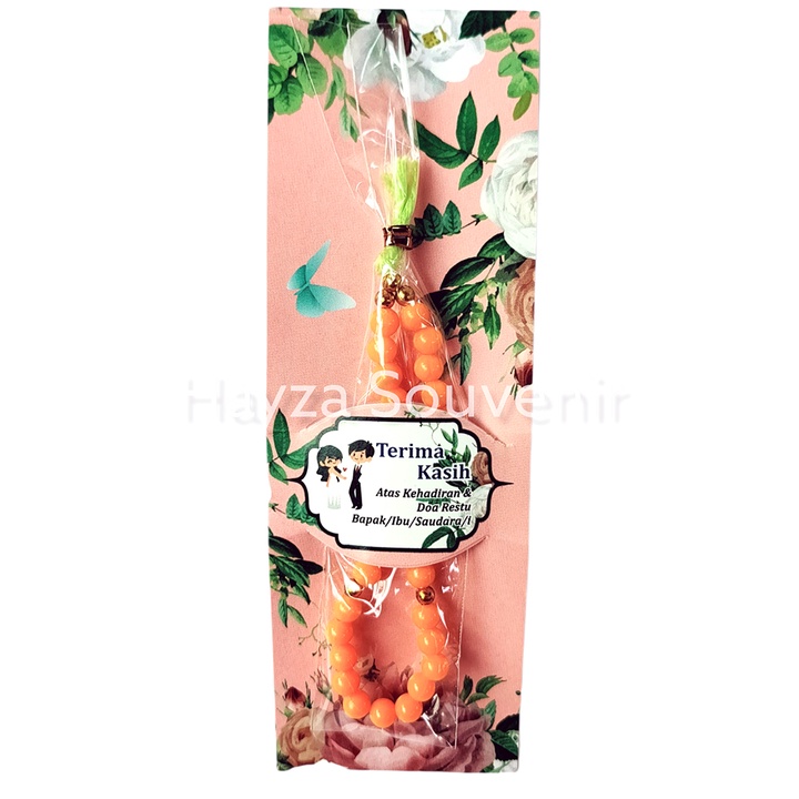 Tasbih Plastik Kecil Warna Dop Alas Shabby Kemas Plastik