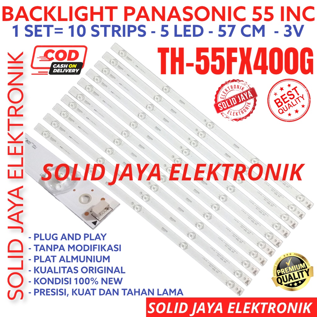 BACKLIGHT TV LED PANASONIC 55 INC TH 55FX400 55FX400G TH55FX400G TH-55FX400G LAMPU BL 5K 3V TH55FX400 TH-55FX400 55FX LAMPU BL PANASONIK 55INCH 55INC 55IN