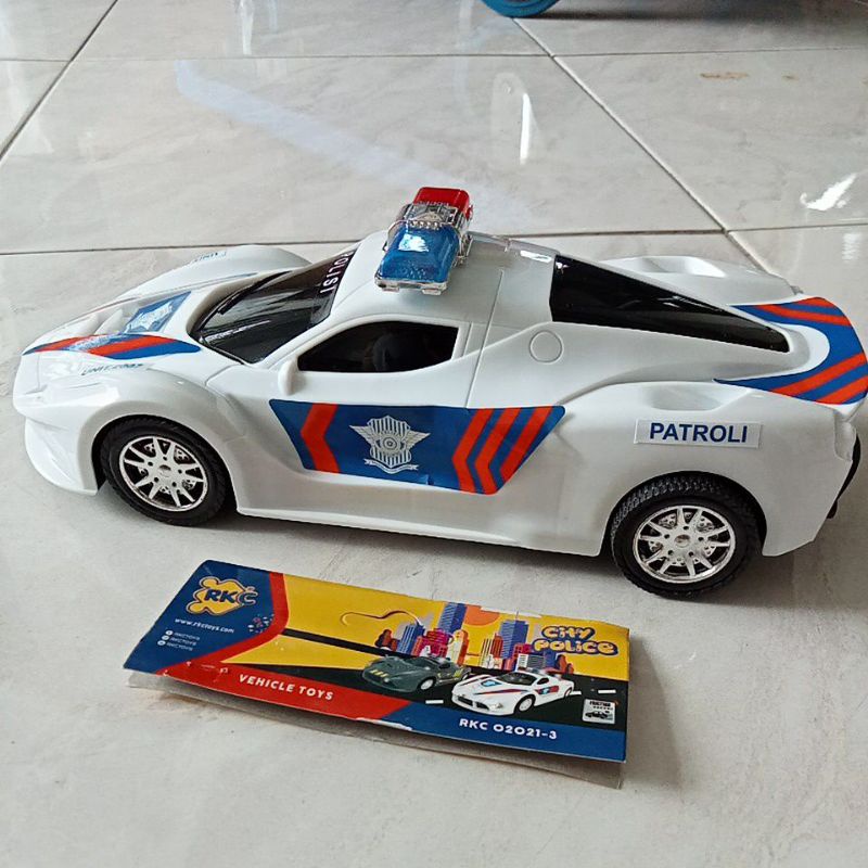 Mainan Mobil Polisi Ferarri ukuran 30cm RKC02021-3