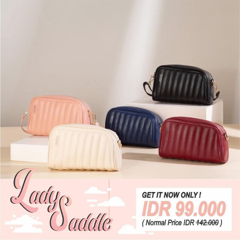 TAS SELEMPANG IMPORT LADY SADDLE BAG JIMS HONEY