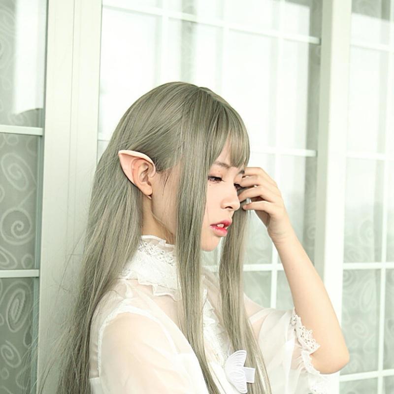 Telinga palsu elf anime aksesoris cosplay untuk acara karnaval halloween costume bahan lateks