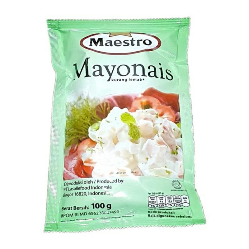 

MAYONAISE MAESTRO Sachet 100gram/Maestro Mayonaise Sachet 100gram