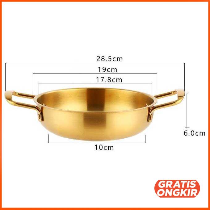 Panci Masak Korean Noodle Soup Pot Stainless Steel - KC0408 19cm