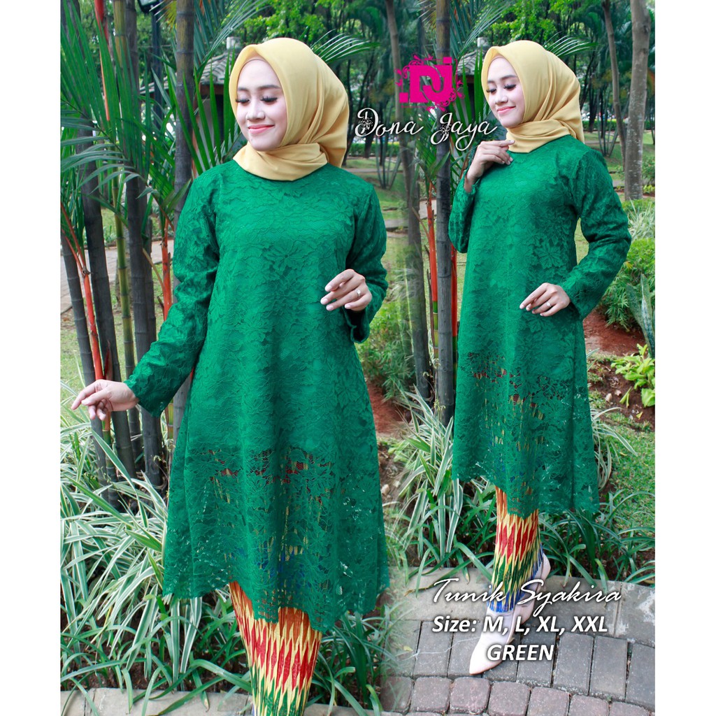 DON&gt; SET SYAKIRA KEBAYA TUNIK BRUKAT - KEBAYA MODERN - BAJU KEBAYA BRUKAT - BAJU PESTA DAN KONDANGAN