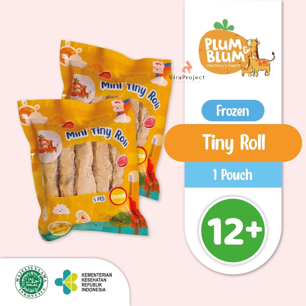 PLUM&amp;BLUM FROZEN MINI TINY ROLL DAGING AYAM SAPI ROLL NO MSG 5PCS