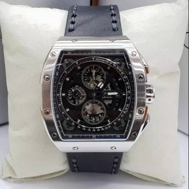 JAM TANGAN PRIA ALEXANDRE CHRISTIE AC 6411 SILVER BLACK ORIGINAL RESMI