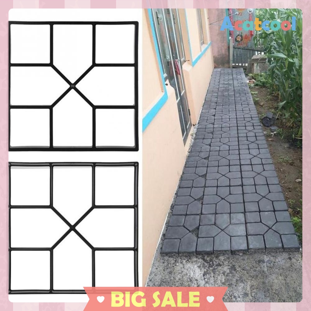 Garden Path Maker Mold DIY Paving Cement Brick Stone Road Concrete Mould