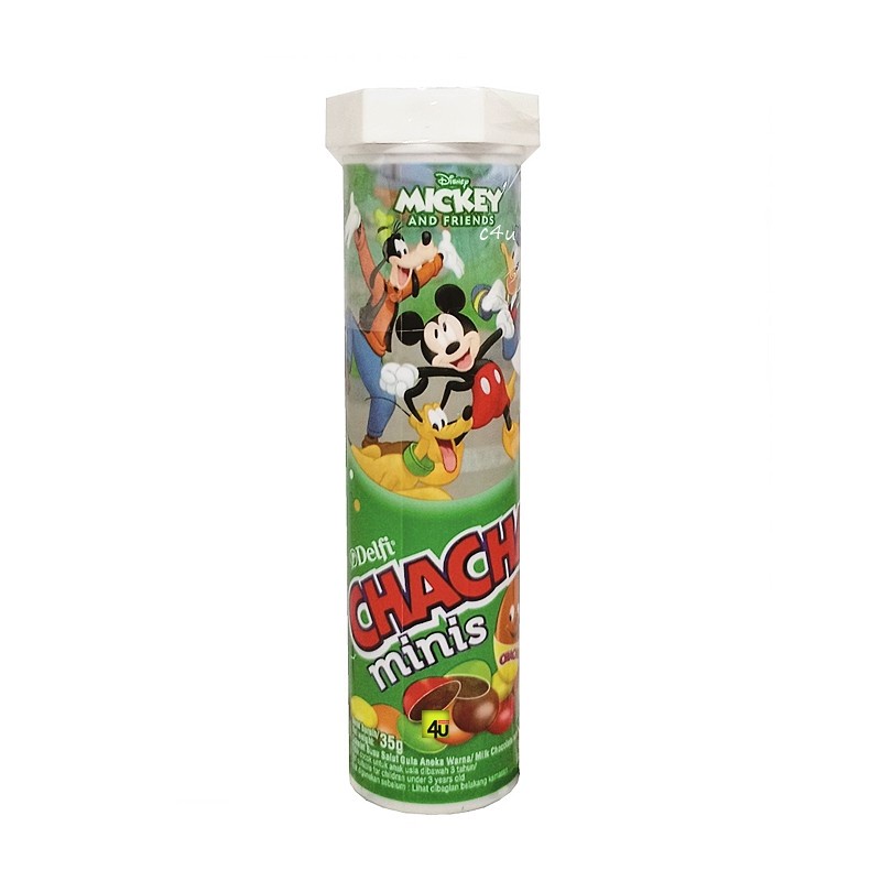 

ECER Chacha Minis Disney Cha Cha Coklat Butir Warna Warni - 35gr