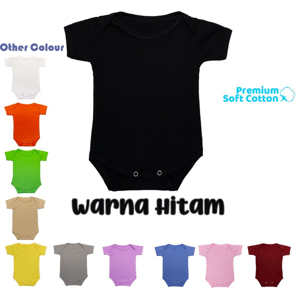 Baju Kodok Bayi Jumper Bodysuits 100% Katun polos jumpsuit baby newborn