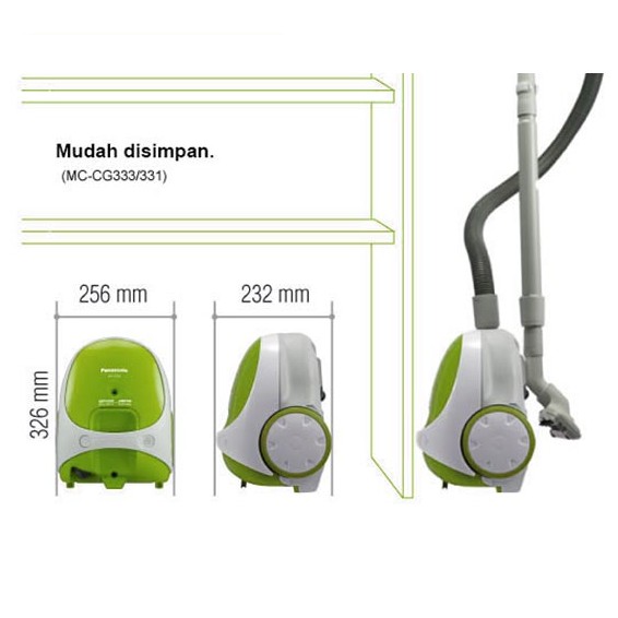 Penghisap Debu Vacuum Bagged Cleaner Panasonic - MC-CG300CG Harga Dewa