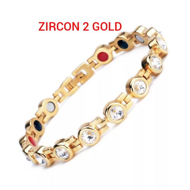 GELANG MAGNET KESEHATAN ZIRCON ORIGINAL FULL 316L PREMIUM KUALITAS