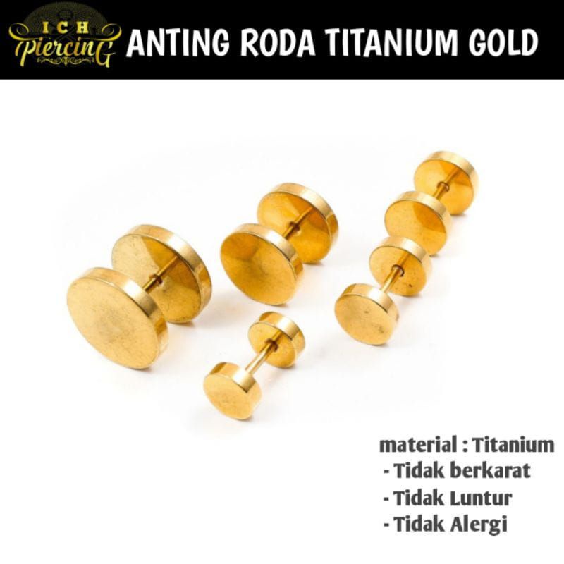 ANTING RODA TITANIUM GOLD ANTI KARAT ANTI LUNTUR