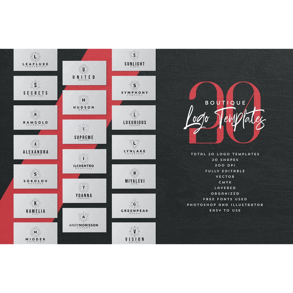 Mega Bundle 600 Logo Templates - Adobe Photoshop &amp; Illustrator