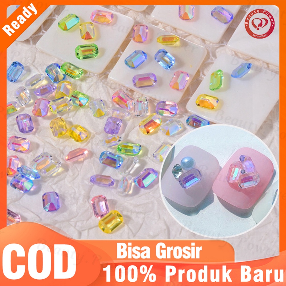 100 Pcs/Set Nail Berlian Imitasi 3D Nail Art Berlian Imitasi 3D Ornamen untuk Manikur DIY