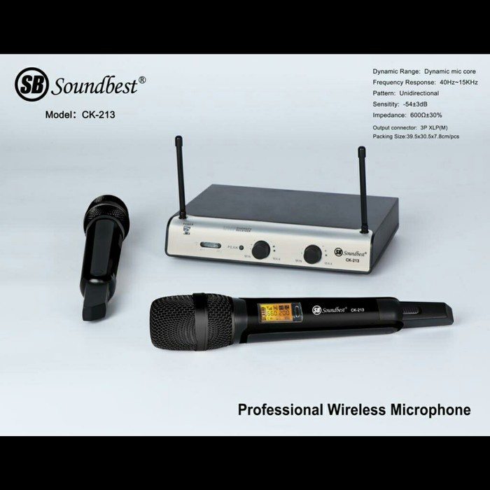 MIC WIRELESS SOUNDBEST CK 213 HANDLE ORIGINAL