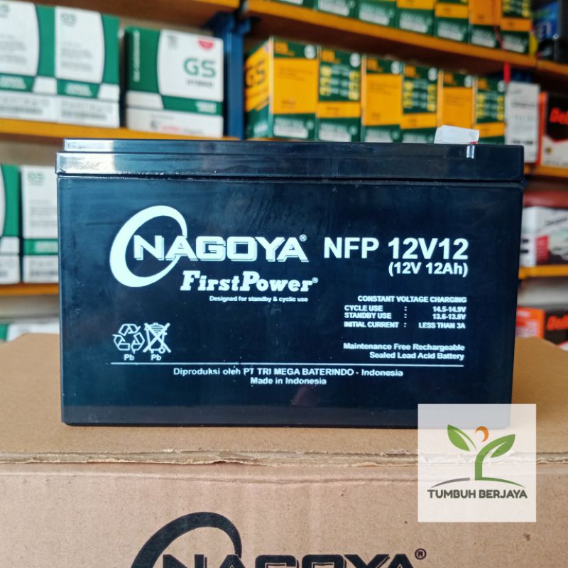 Aki Battery UPS Mobil motor mainan Solar panel NAGOYA VRLA 12V 12Ah dll